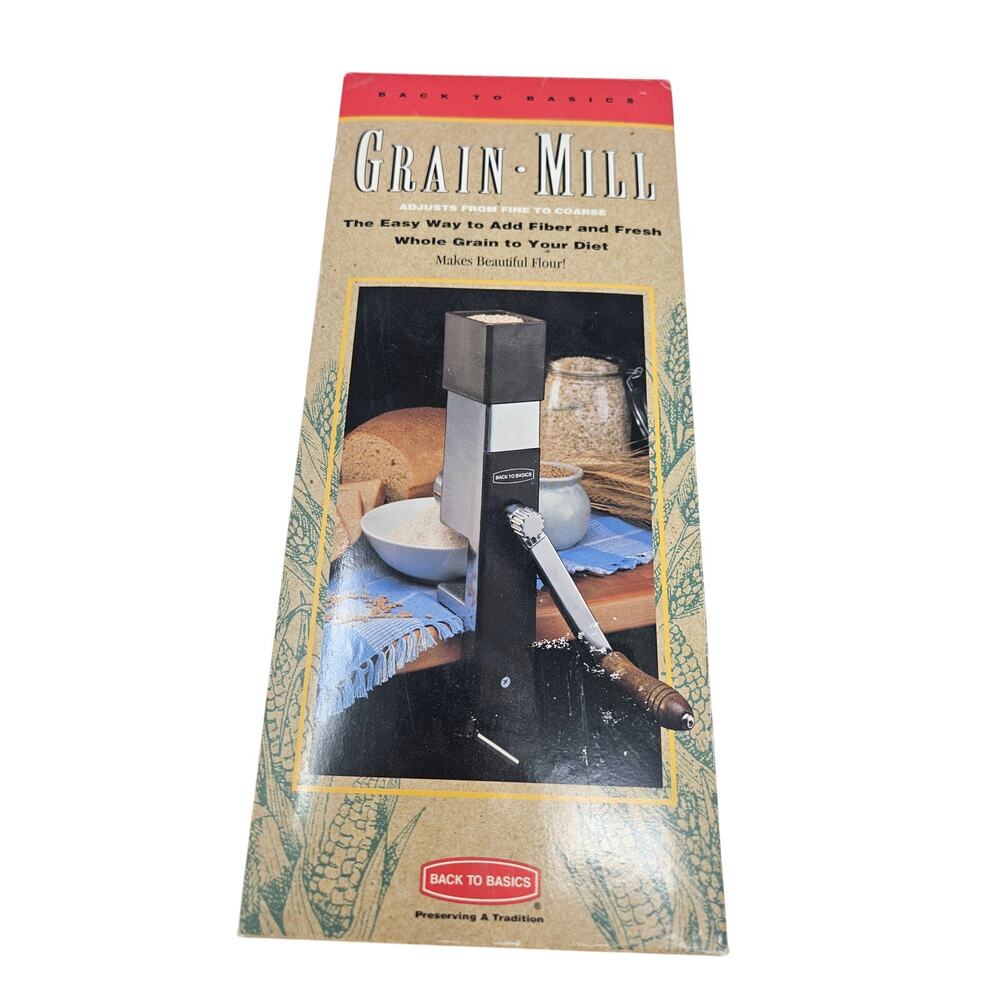 NEW Back to Basics Grain Mill Flour Baking Homestead Kitchen Hand Crank